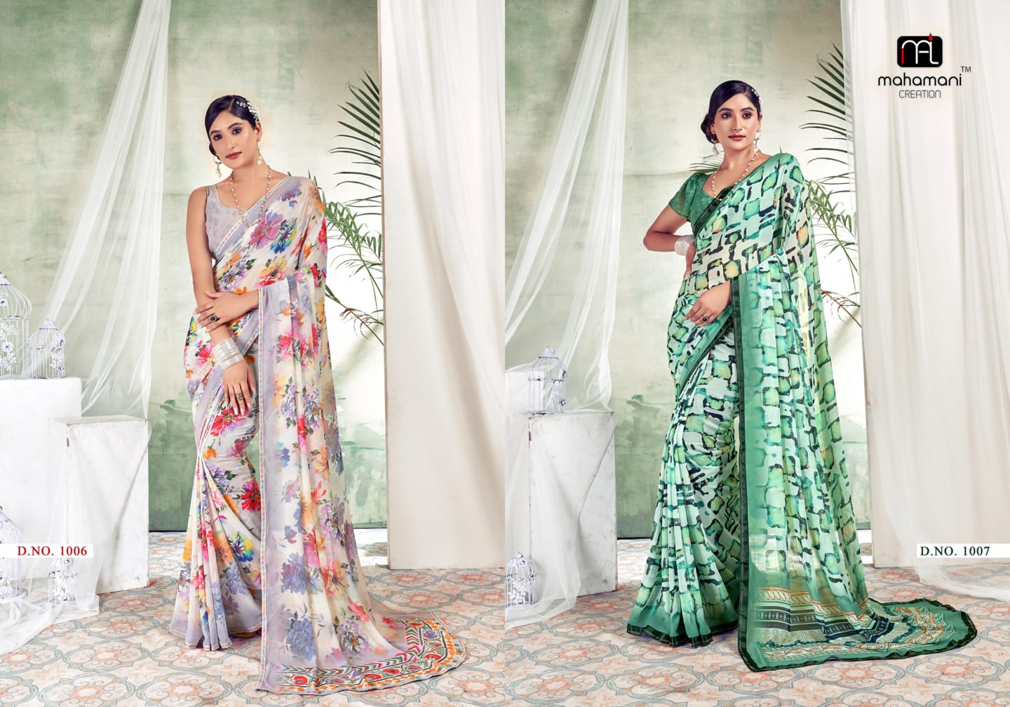 Colors Mahamani Printed Daily Wear Sarees Catalog